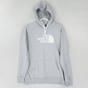 The North Face Sweater Women Medium Gray Half Dome Hoodie Hooded Pullover Casual